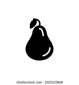 pear icon fruit logo vector illustration
