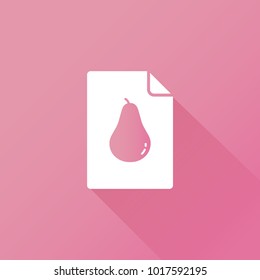 pear icon. fruit sign