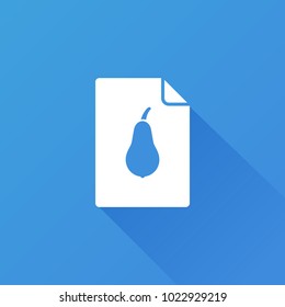 pear icon. fruit sign