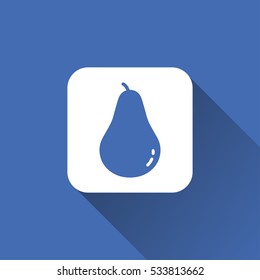 pear icon. fruit sign