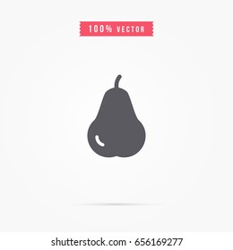 Pear icon. fruit sign