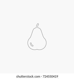 Pear icon. fruit sign