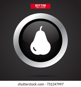 Pear icon. fruit sign