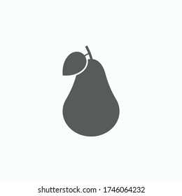 pear icon, fruit vector, eat illustration
