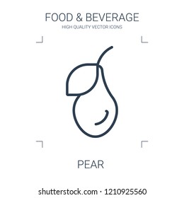 pear icon. high quality line pear icon on white background. from food collection flat trendy vector pear symbol. use for web and mobile