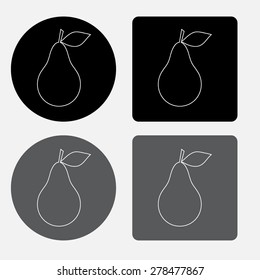 Pear icon. Illustration for design