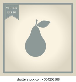 Pear icon. Illustration for design