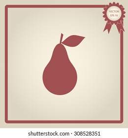 Pear icon. Illustration for design