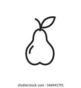 pear icon illustration isolated vector sign symbol