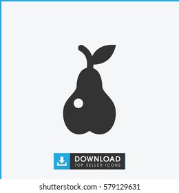 pear icon illustration isolated vector sign symbol