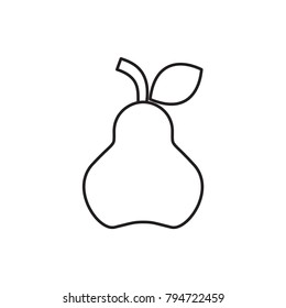 pear icon illustration isolated vector sign symbol