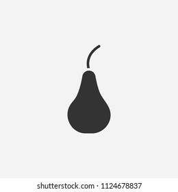 Pear icon illustration,vector fruit sign symbol