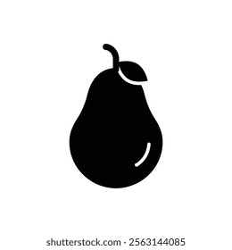 Pear icon Isolated flat vector in outline