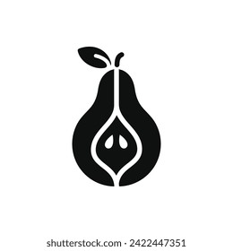 Pear icon isolated on white background