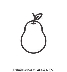 Icono de la pera aislado en el fondo blanco. Icono de Vector.