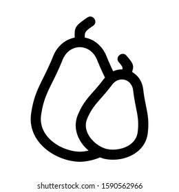 pear icon isolated sign symbol vector illustration - high quality black style vector icons
