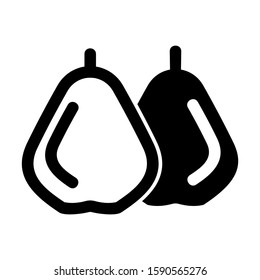 pear icon isolated sign symbol vector illustration - high quality black style vector icons
