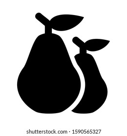 pear icon isolated sign symbol vector illustration - high quality black style vector icons
