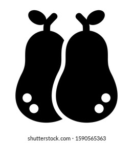 pear icon isolated sign symbol vector illustration - high quality black style vector icons
