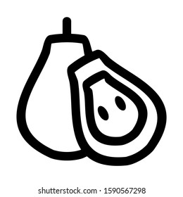 pear icon isolated sign symbol vector illustration - high quality black style vector icons
