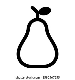 pear icon isolated sign symbol vector illustration - high quality black style vector icons
