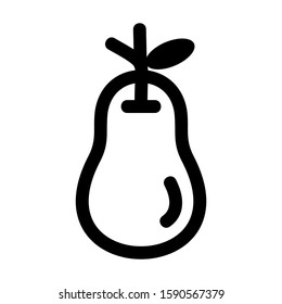 pear icon isolated sign symbol vector illustration - high quality black style vector icons
