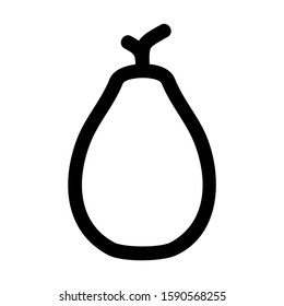 pear icon isolated sign symbol vector illustration - high quality black style vector icons
