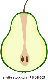 Pear icon, isolated vector illustration on white background