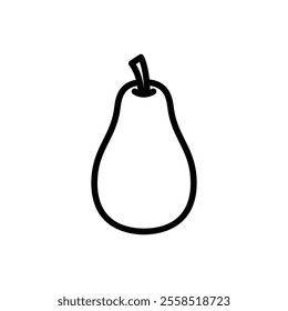 pear icon with line style