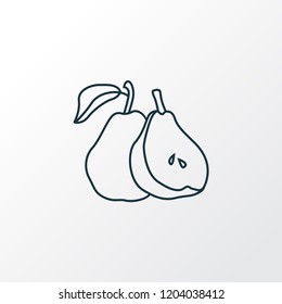 Pear icon line symbol. Premium quality isolated duchess element in trendy style.
