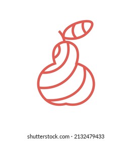 Pear icon Pear logo fruit logotype Vegetables outline icon vector illustration fruit Icon Contour isolated image on white background
