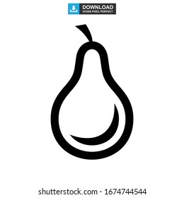 pear icon or logo isolated sign symbol vector illustration - high quality black style vector icons
