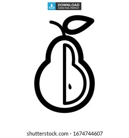 pear icon or logo isolated sign symbol vector illustration - high quality black style vector icons
