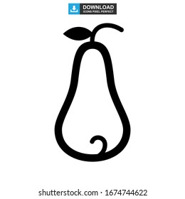 pear icon or logo isolated sign symbol vector illustration - high quality black style vector icons
