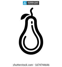 pear icon or logo isolated sign symbol vector illustration - high quality black style vector icons
