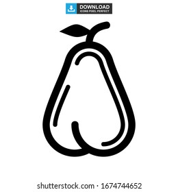 pear icon or logo isolated sign symbol vector illustration - high quality black style vector icons
