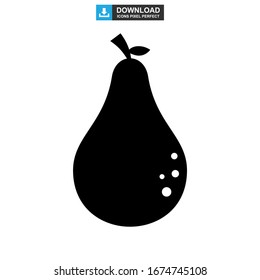 pear icon or logo isolated sign symbol vector illustration - high quality black style vector icons
