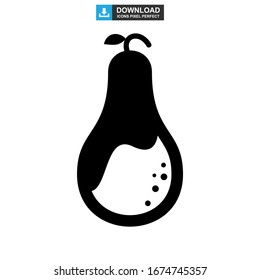 pear icon or logo isolated sign symbol vector illustration - high quality black style vector icons
