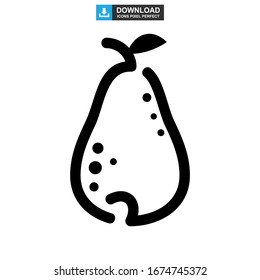 pear icon or logo isolated sign symbol vector illustration - high quality black style vector icons
