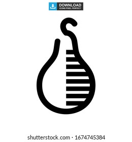 Icono de pera o logotipo símbolo de signo aislado Ilustración vectorial - Iconos vectoriales de estilo negro de alta calidad
