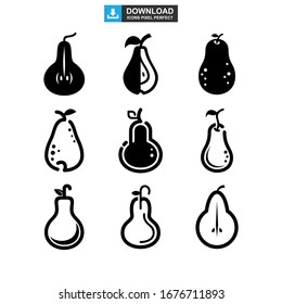 pear icon or logo isolated sign symbol vector illustration - Collection of high quality black style vector icons
