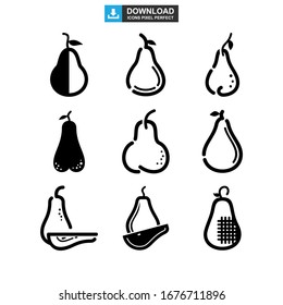 pear icon or logo isolated sign symbol vector illustration - Collection of high quality black style vector icons
