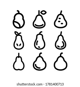 pear icon or logo isolated sign symbol vector illustration - Collection of high quality black style vector icons
