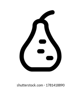 icono de pera o logotipo símbolo de signo aislado ilustración vectorial - iconos vectoriales de estilo negro de alta calidad
