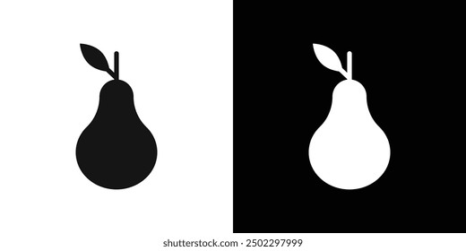 Pear icon logo set vector