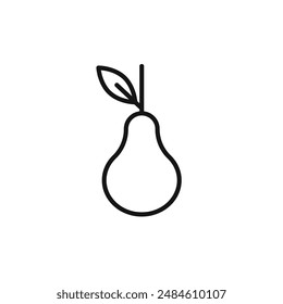 Pear icon logo sign vector outline