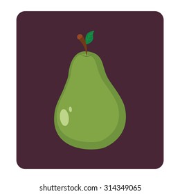 Pear icon on dark background