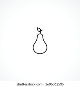 pear icon on white background. pear icon on white background. pear icon on white background. 