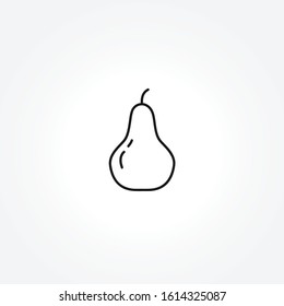 pear icon on white background