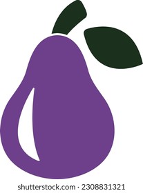 Birnensymbol auf weißem Hintergrund